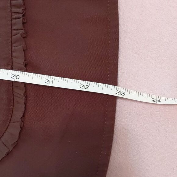 TALBOTS Chocolate Brown Embroidered Blazer Jacket Size 14 - Picture 8 of 9